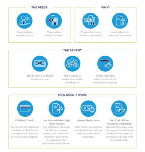 Advico corporate borrowing collateral credit low interest rate high policy returns interest deduction net cost of pure insurance deductions the needs the benefits